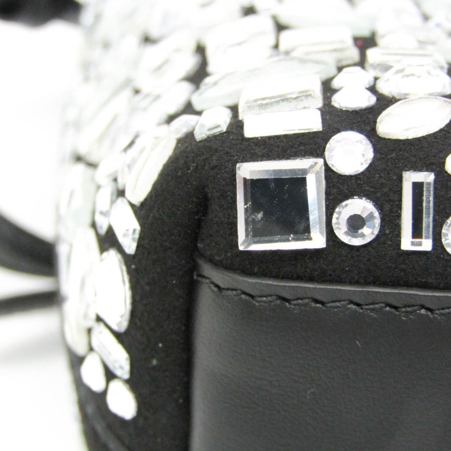 Salvatore Ferragamo Crystal, Black, Leather, tote