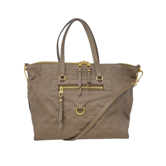 Louis Vuitton Lumineuse, Brown, Leather, handbag