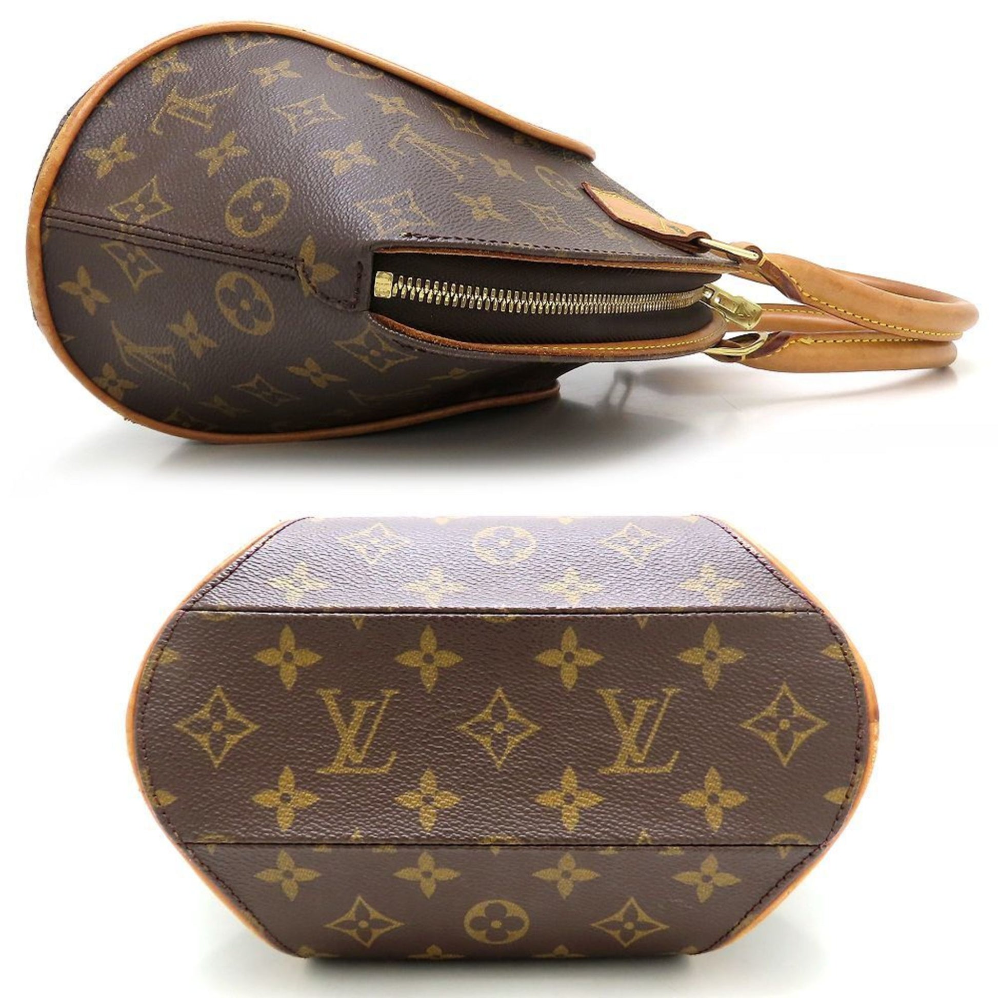 Louis Vuitton Ellipse PM, Brown, Canvas, handbag