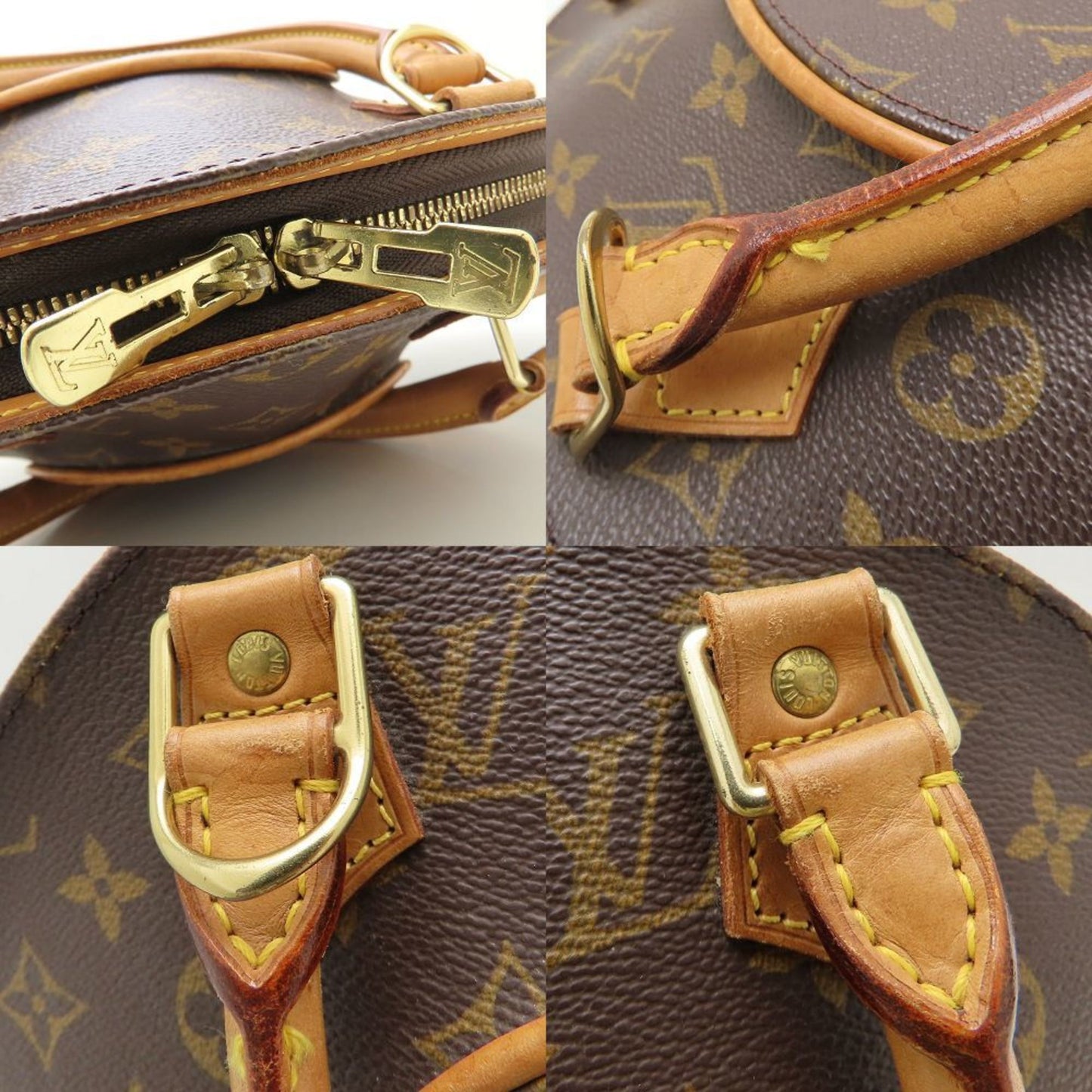 Louis Vuitton Ellipse PM, Brown, Canvas, handbag