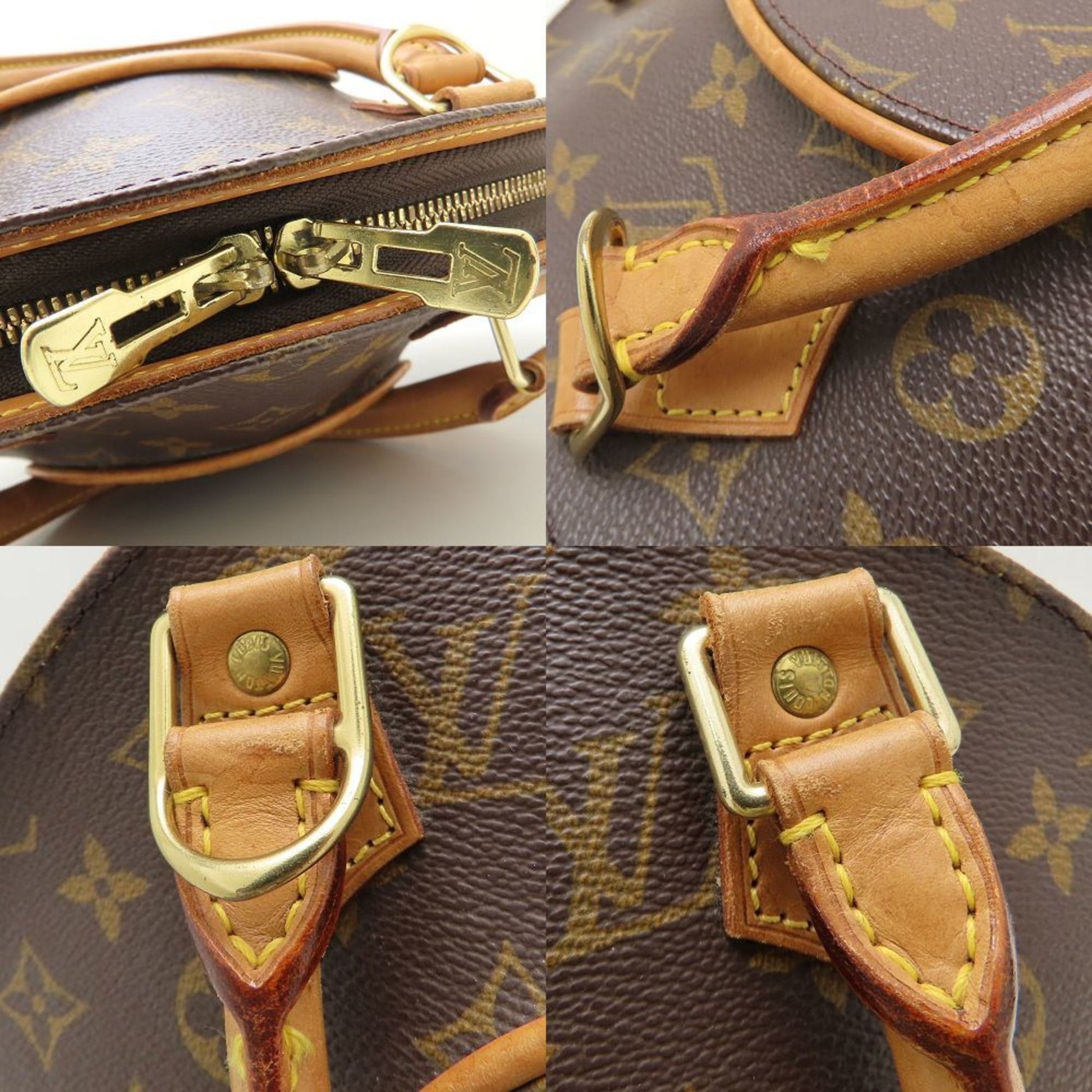 Louis Vuitton Ellipse PM, Brown, Canvas, handbag