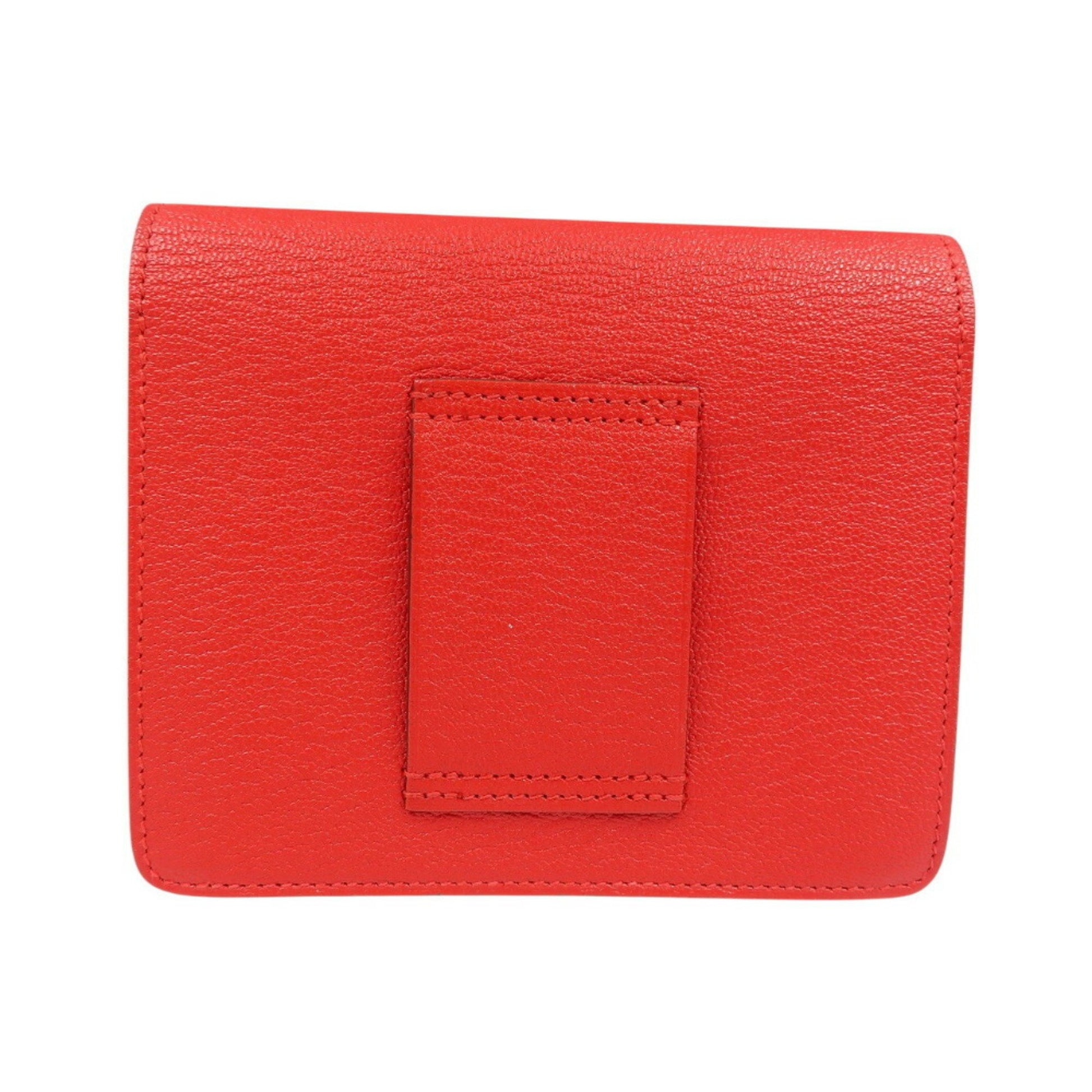 Hermès Roulis, Red, Leather, wallet