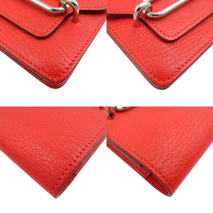 Hermès Roulis, Red, Leather, wallet