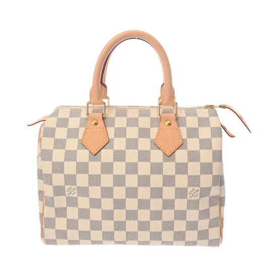 Louis Vuitton Speedy 25, White, Canvas, handbag