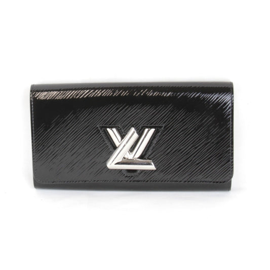 Louis Vuitton Twist, Black, Leather, wallet
