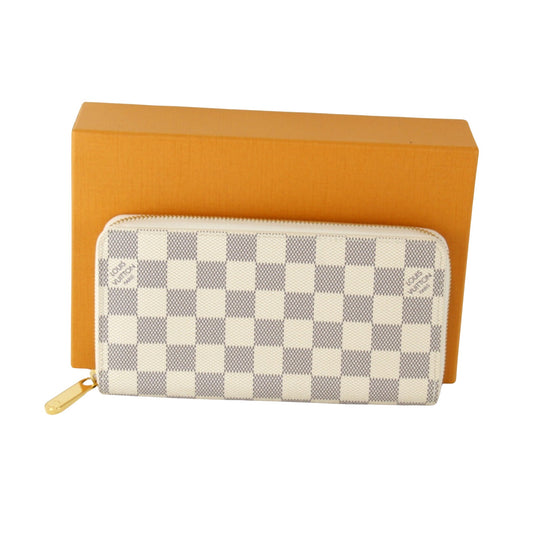 Louis Vuitton Zippy wallet, White, Canvas, wallet