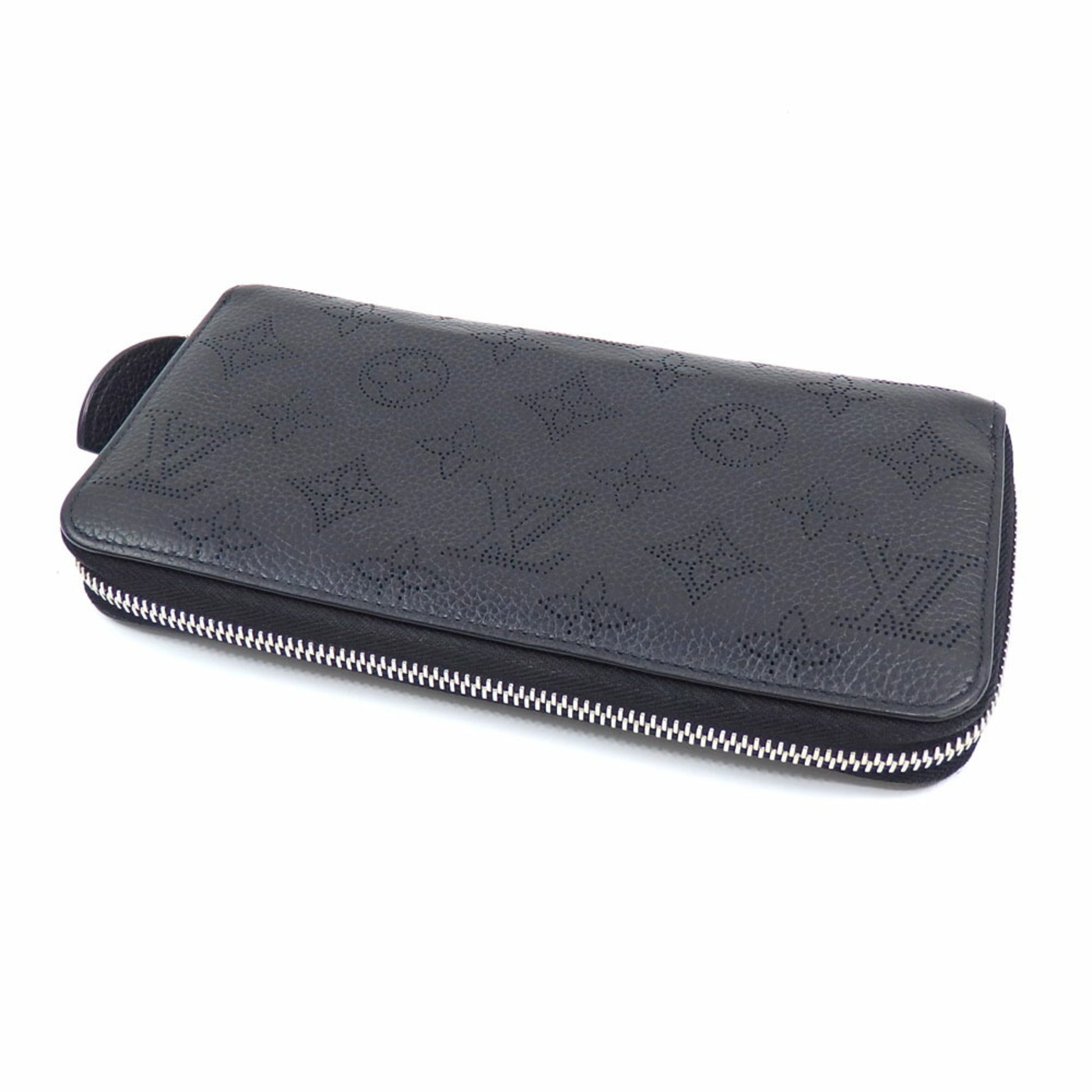 Louis Vuitton Mahina, Black, Leather, wallet