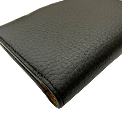 Louis Vuitton Portefeuille compact LV Vertical, Black, Leather, wallet