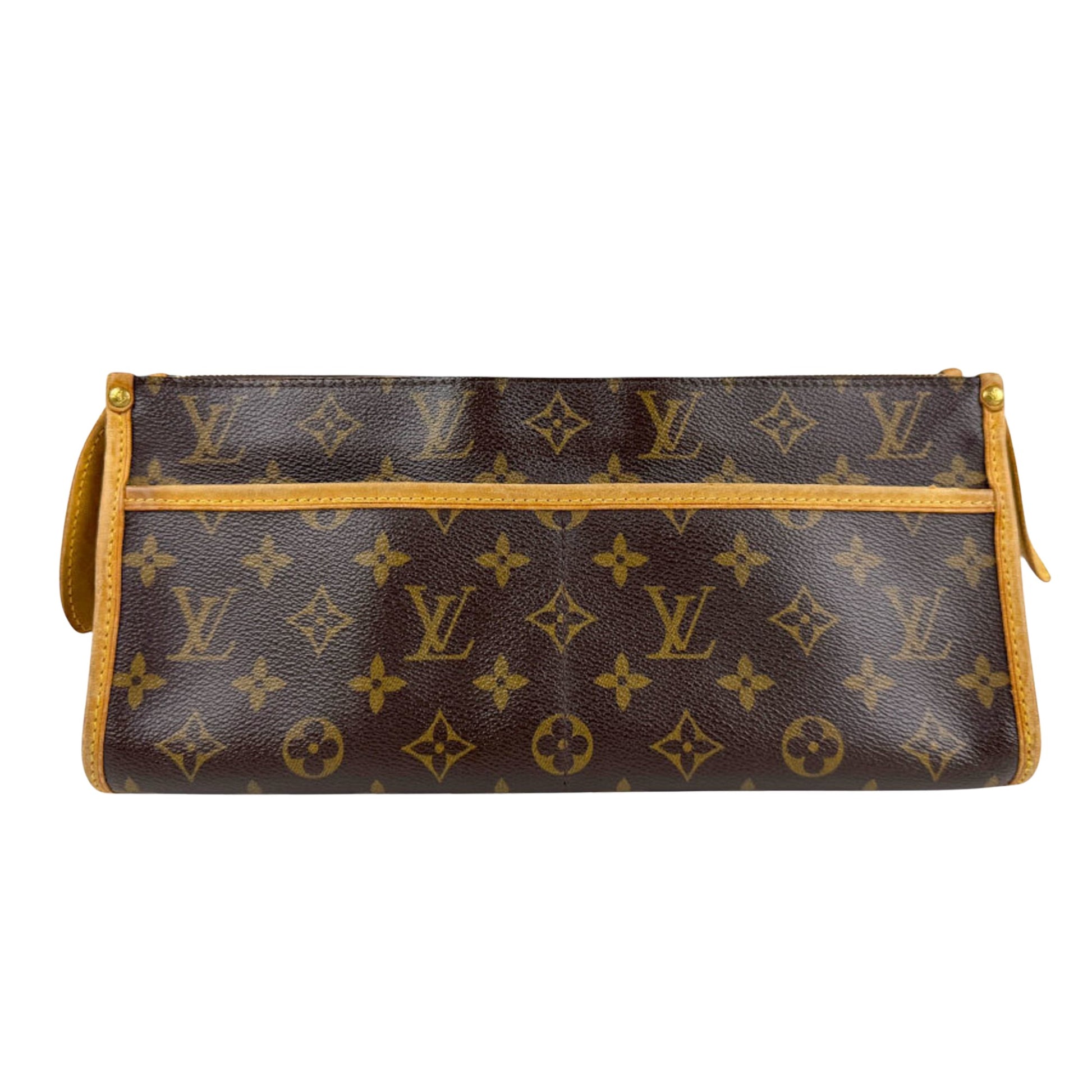 Louis Vuitton Popincourt, Brown, Canvas, shoulder