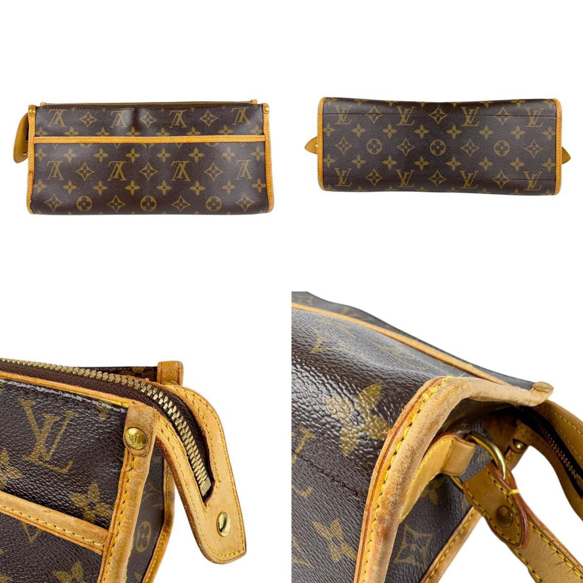 Louis Vuitton Popincourt, Brown, Canvas, shoulder