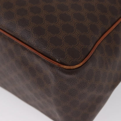 Celine Vintage Macadam Canvas and Leather, Brown, Canvas, Handbag
