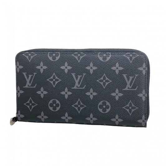 Louis Vuitton Zippy organizer, Black, Canvas, wallet