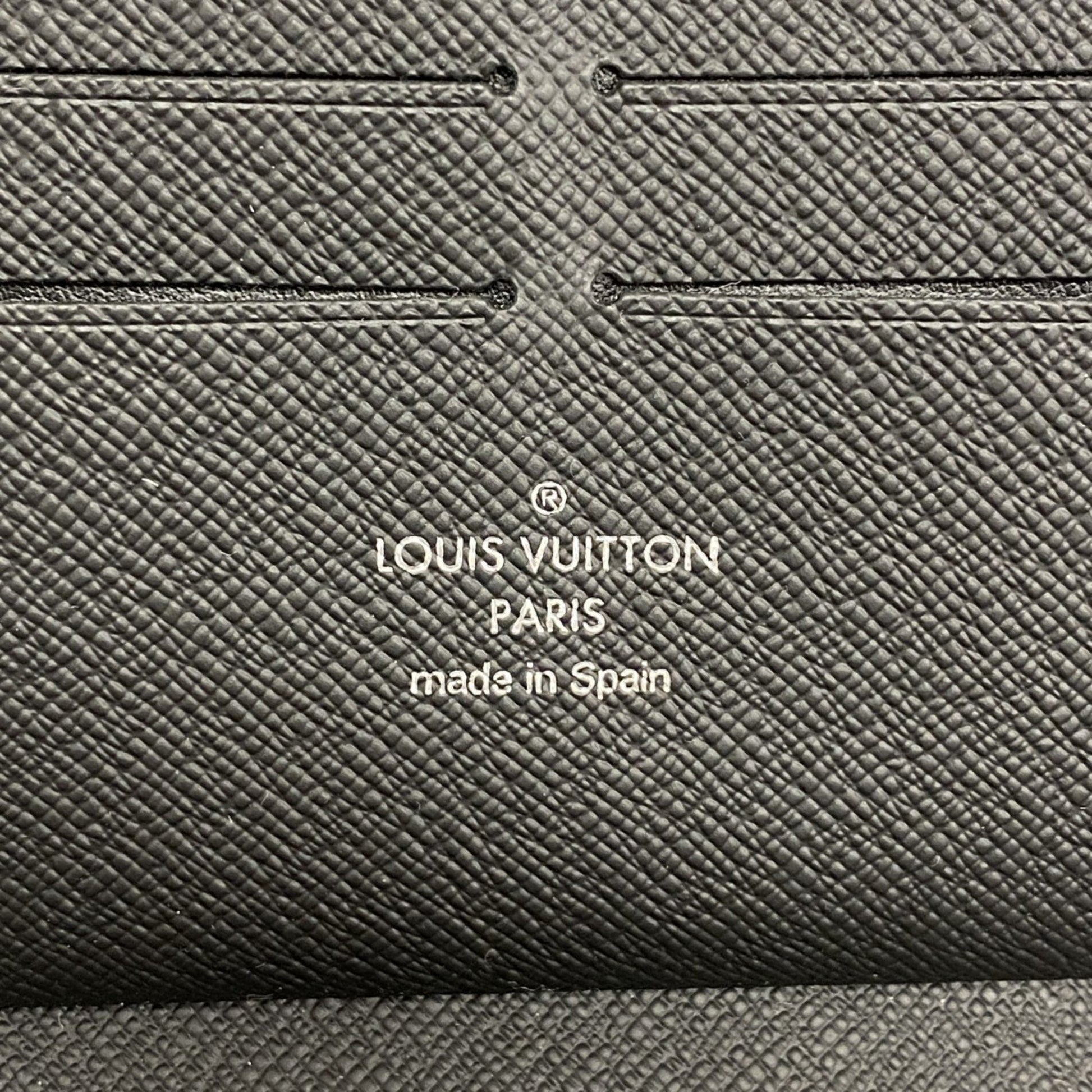 Louis Vuitton Zippy organizer, Black, Canvas, wallet