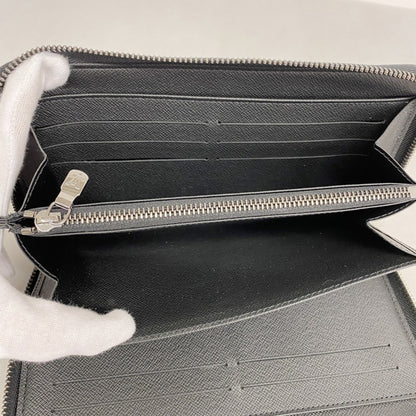 Louis Vuitton Zippy organizer, Black, Canvas, wallet
