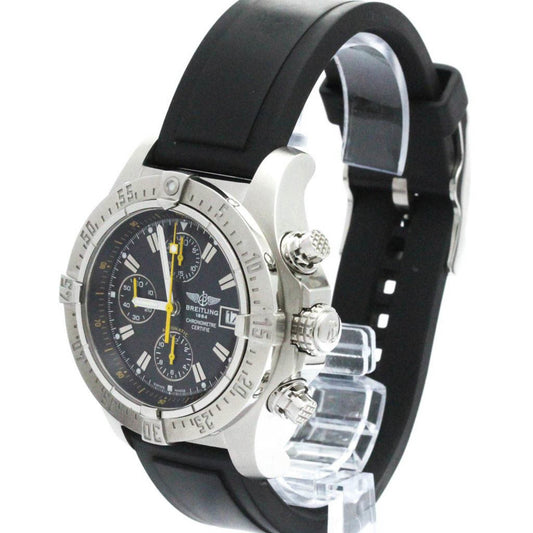 Breitling Avenger, Black, Steel, bag