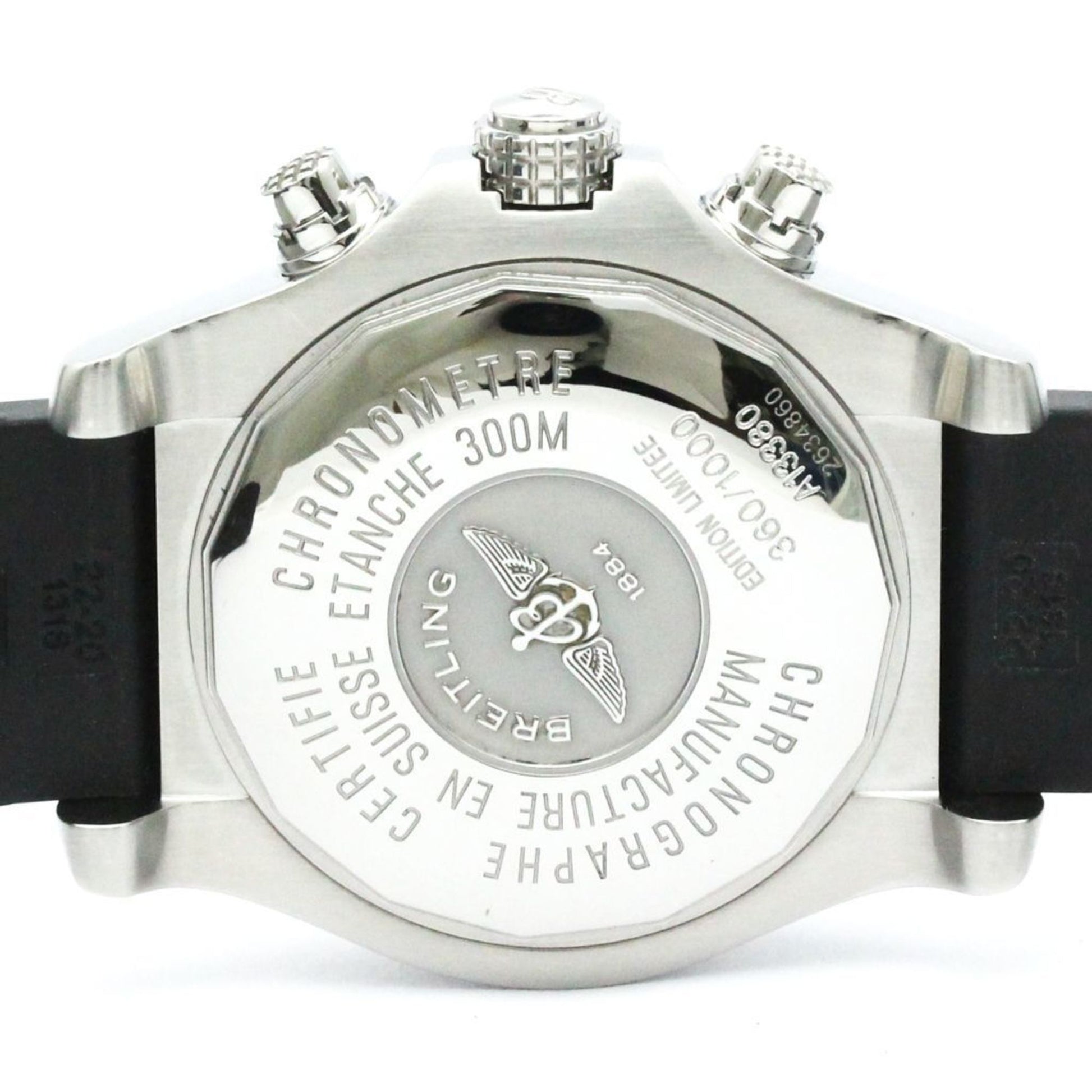 Breitling Avenger, Black, Steel, bag
