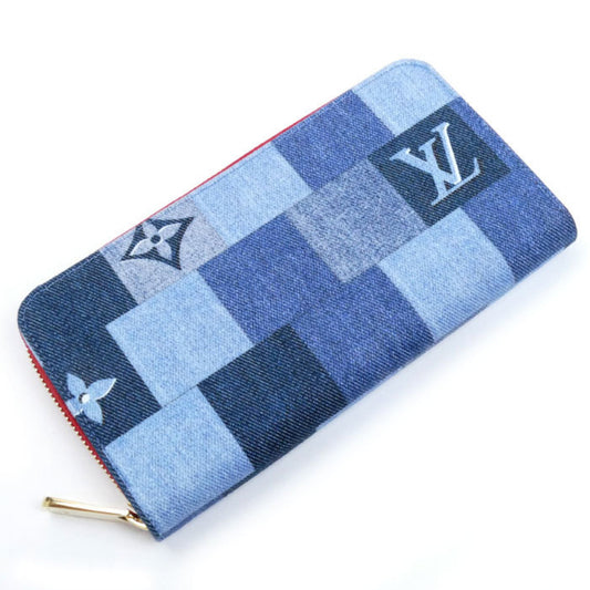 Louis Vuitton Zippy wallet, Blue, Denim - Jeans, wallet