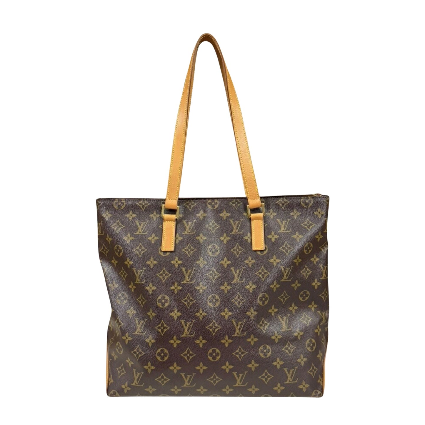 Louis Vuitton Cabas Mezzo, Brown, Canvas, tote