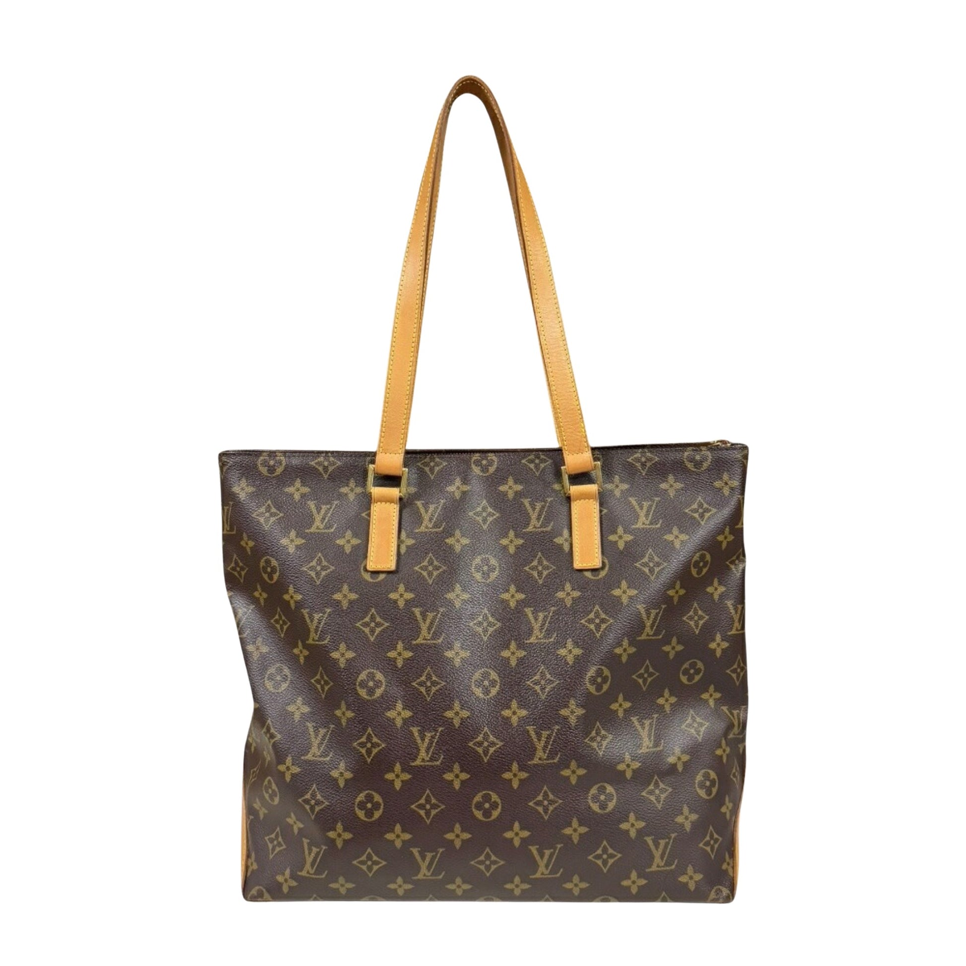 Louis Vuitton Cabas Mezzo, Brown, Canvas, tote