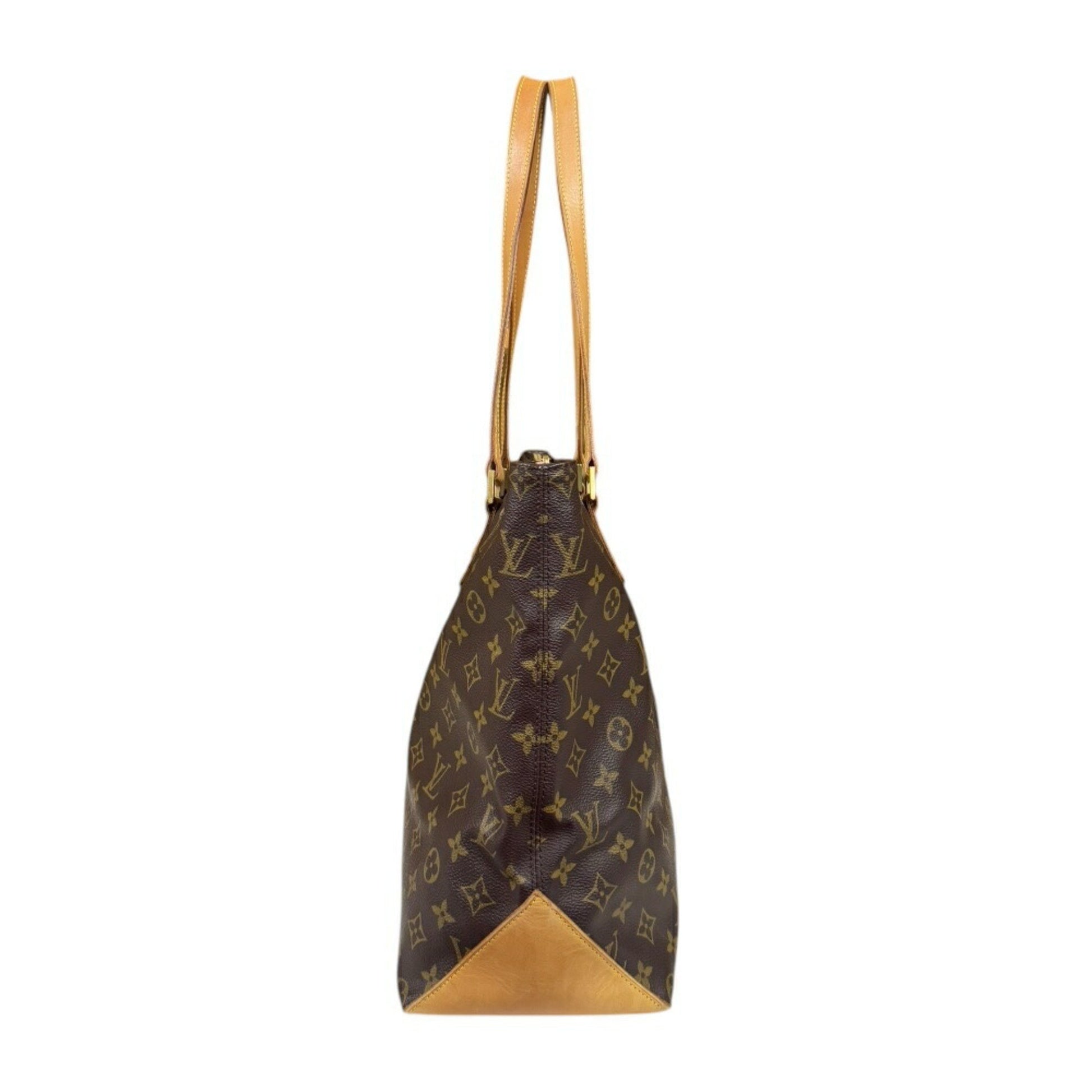 Louis Vuitton Cabas Mezzo, Brown, Canvas, tote