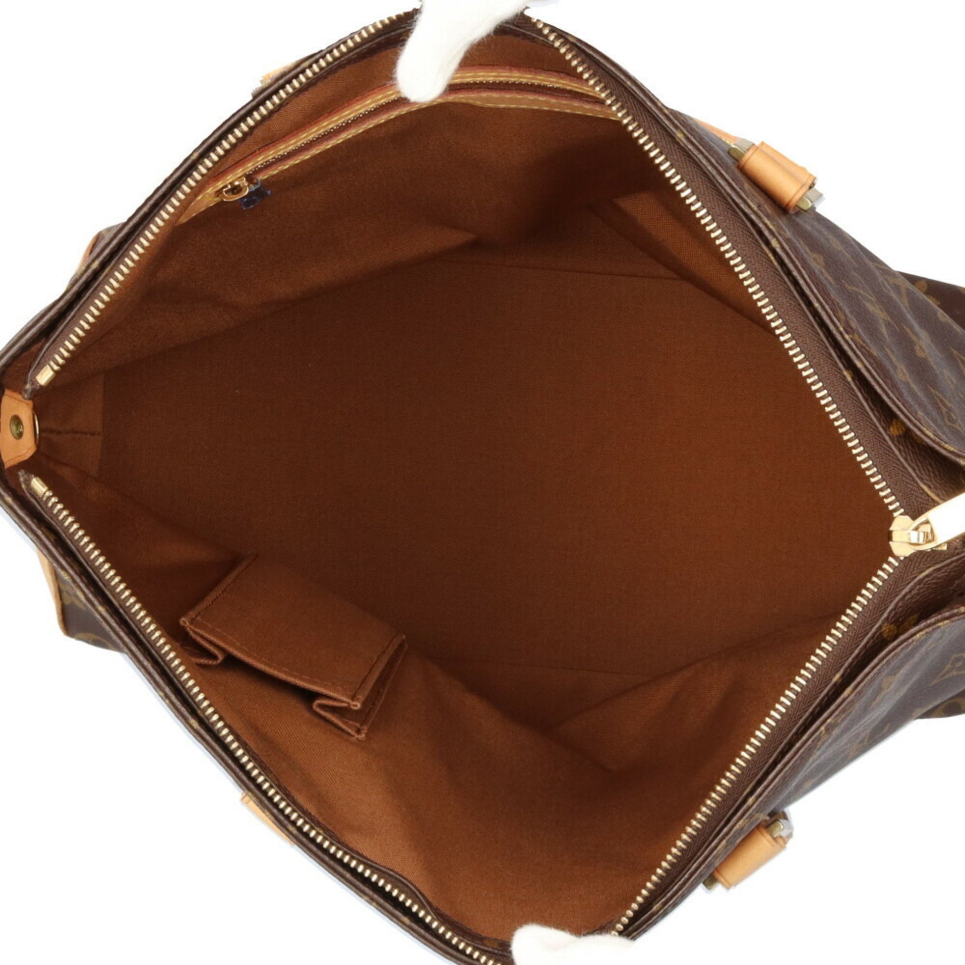 Louis Vuitton Cabas Mezzo, Brown, Canvas, tote
