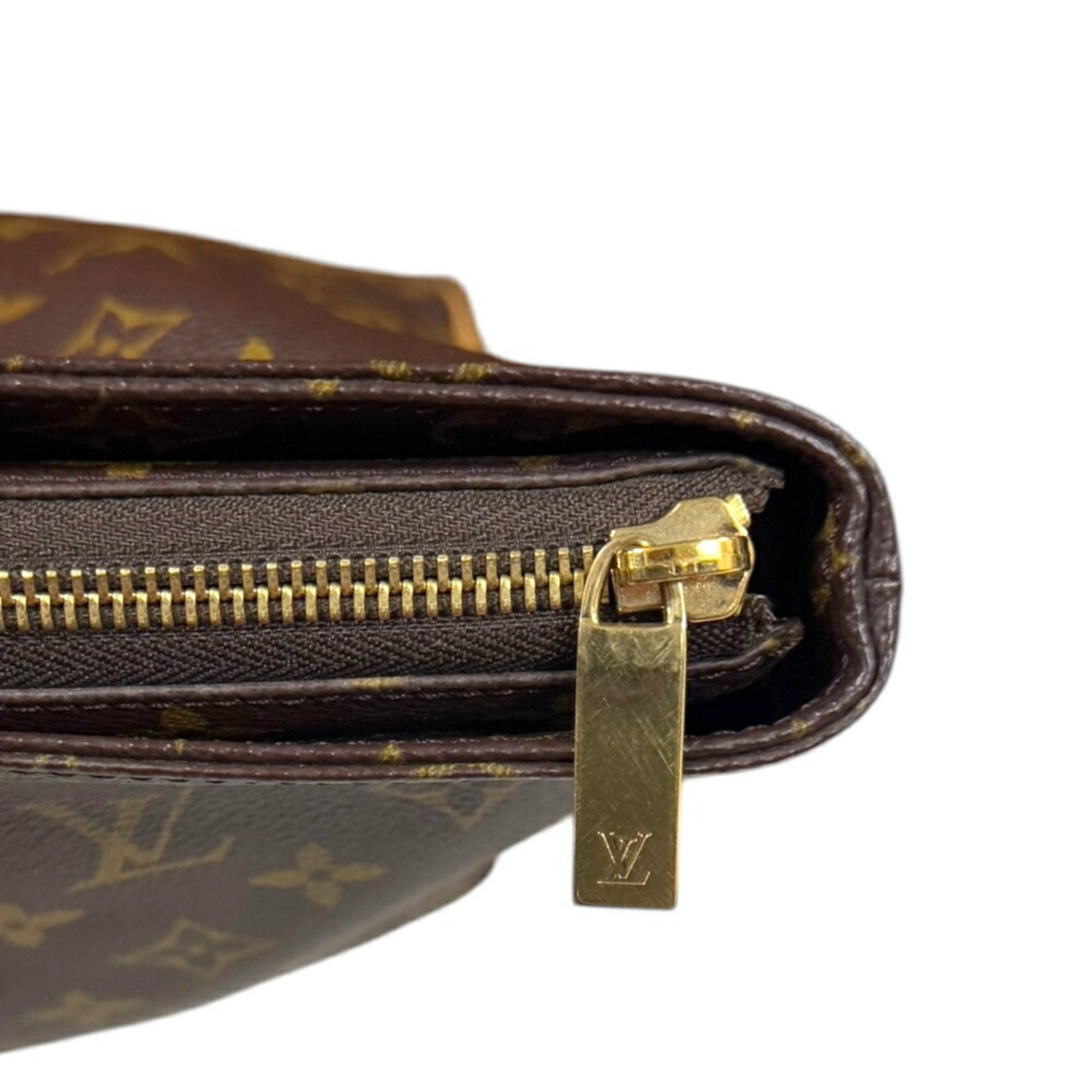 Louis Vuitton Cabas Mezzo, Brown, Canvas, tote