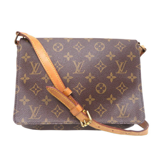 Louis Vuitton Musette Tango, Brown, Canvas, shoulder