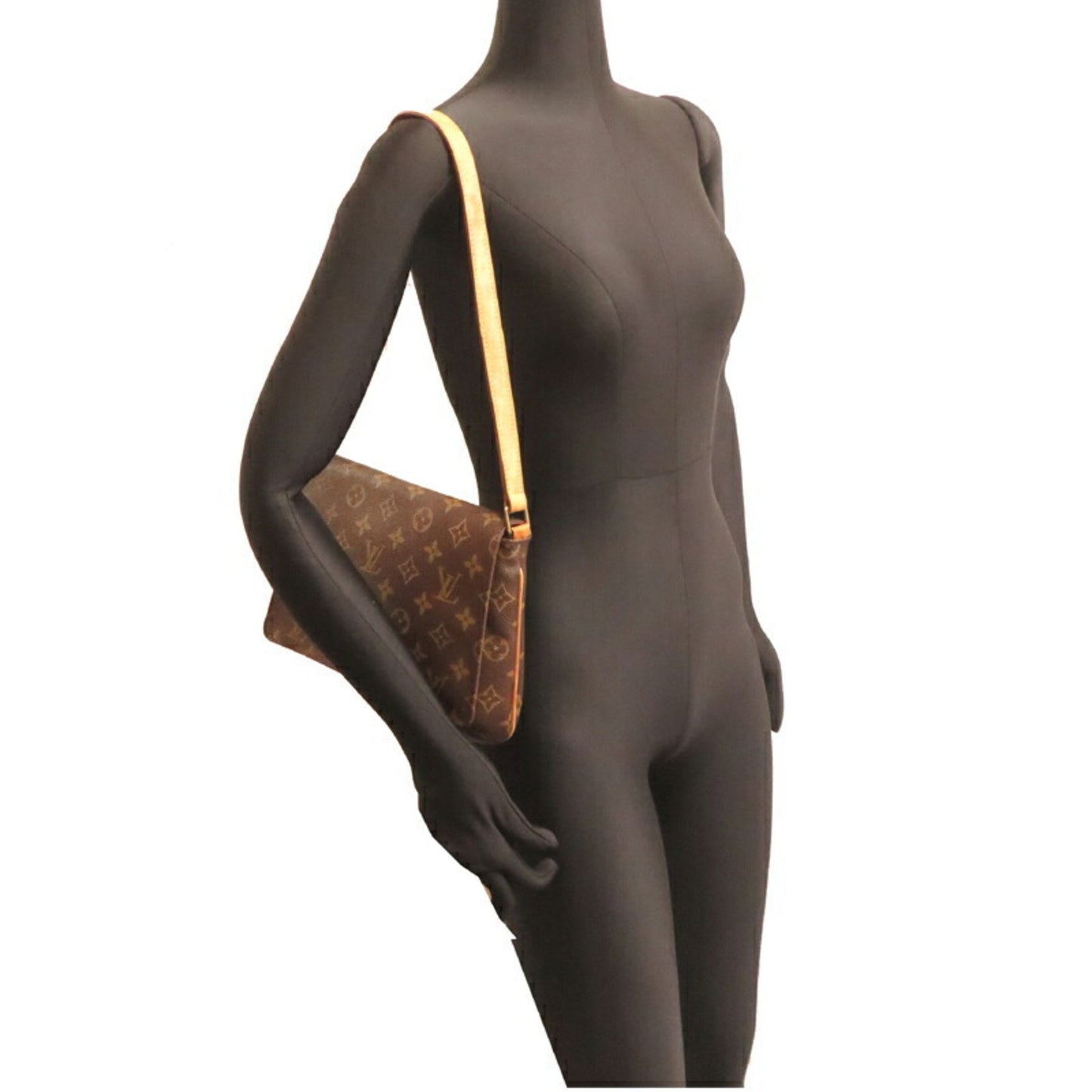 Louis Vuitton Musette Tango, Brown, Canvas, shoulder