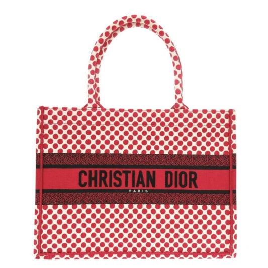 Dior Book Tote, Red, Canvas, tote