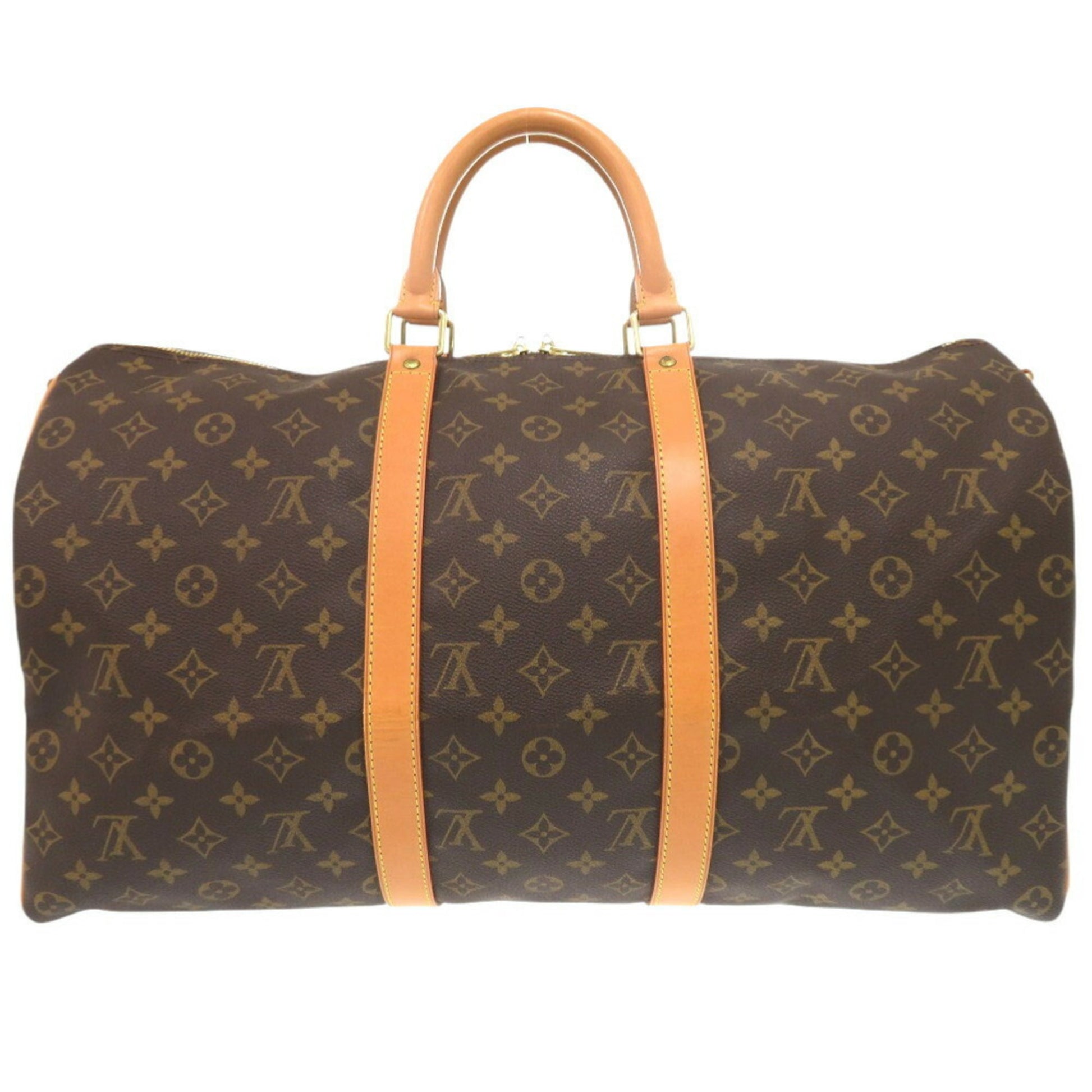 Louis Vuitton Keepall Bandouliere 50, Brown, Canvas, travel