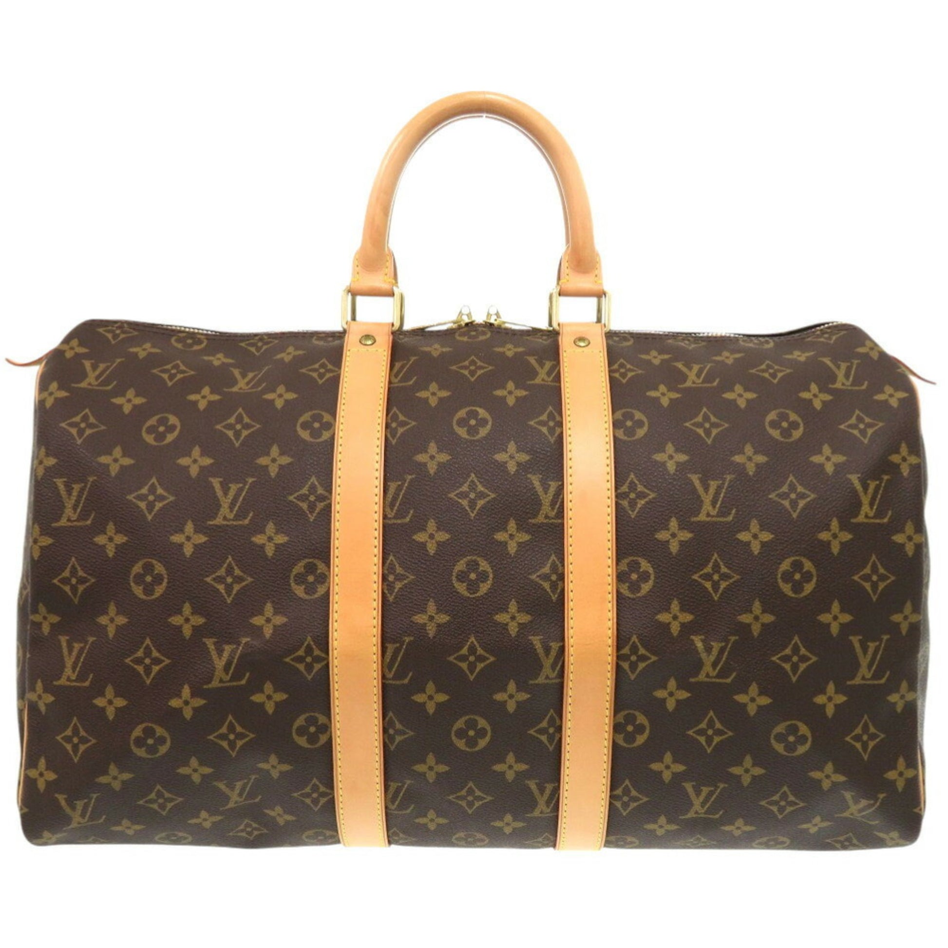 Louis Vuitton Keepall 45, Brown, Canvas, travel