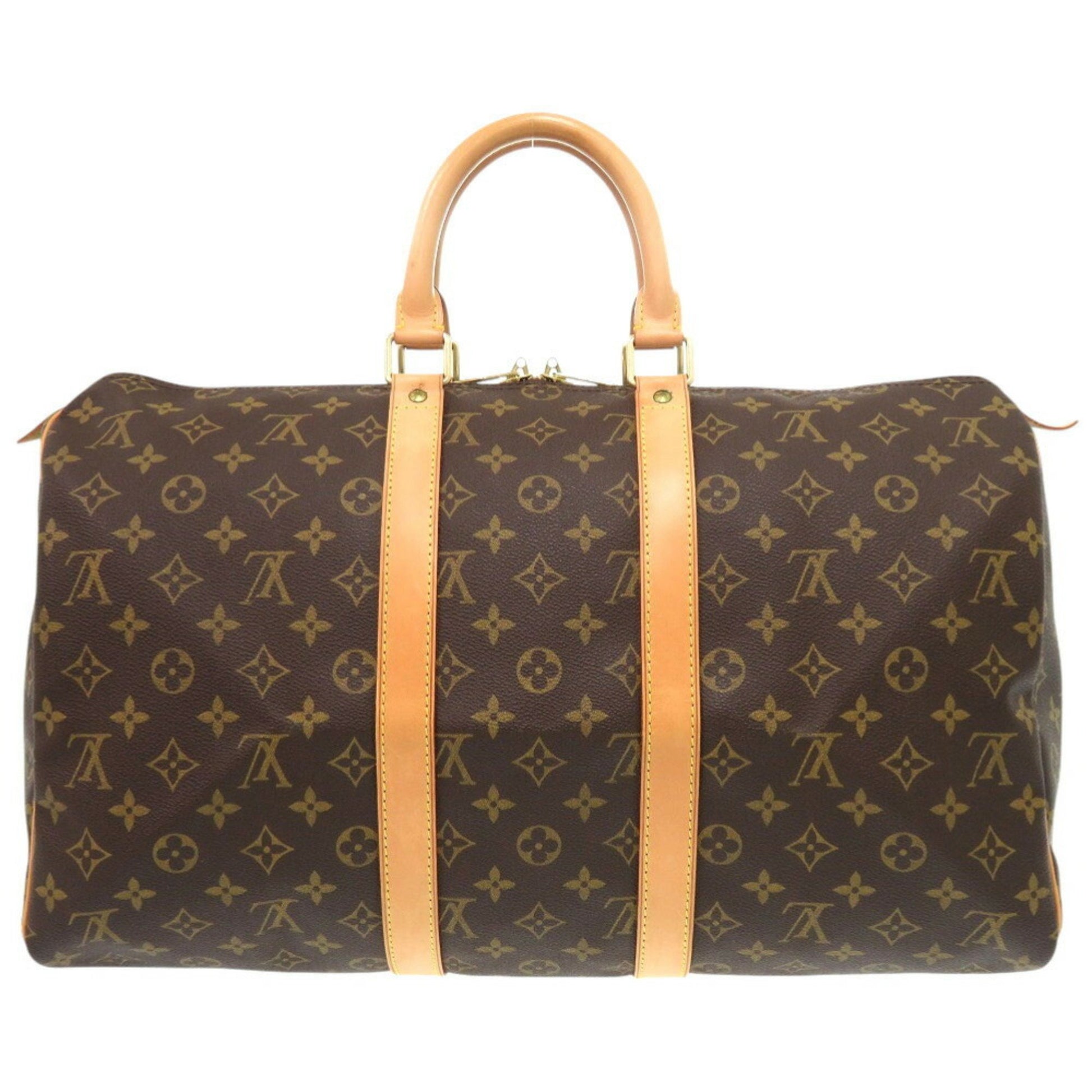 Louis Vuitton Keepall 45, Brown, Canvas, travel