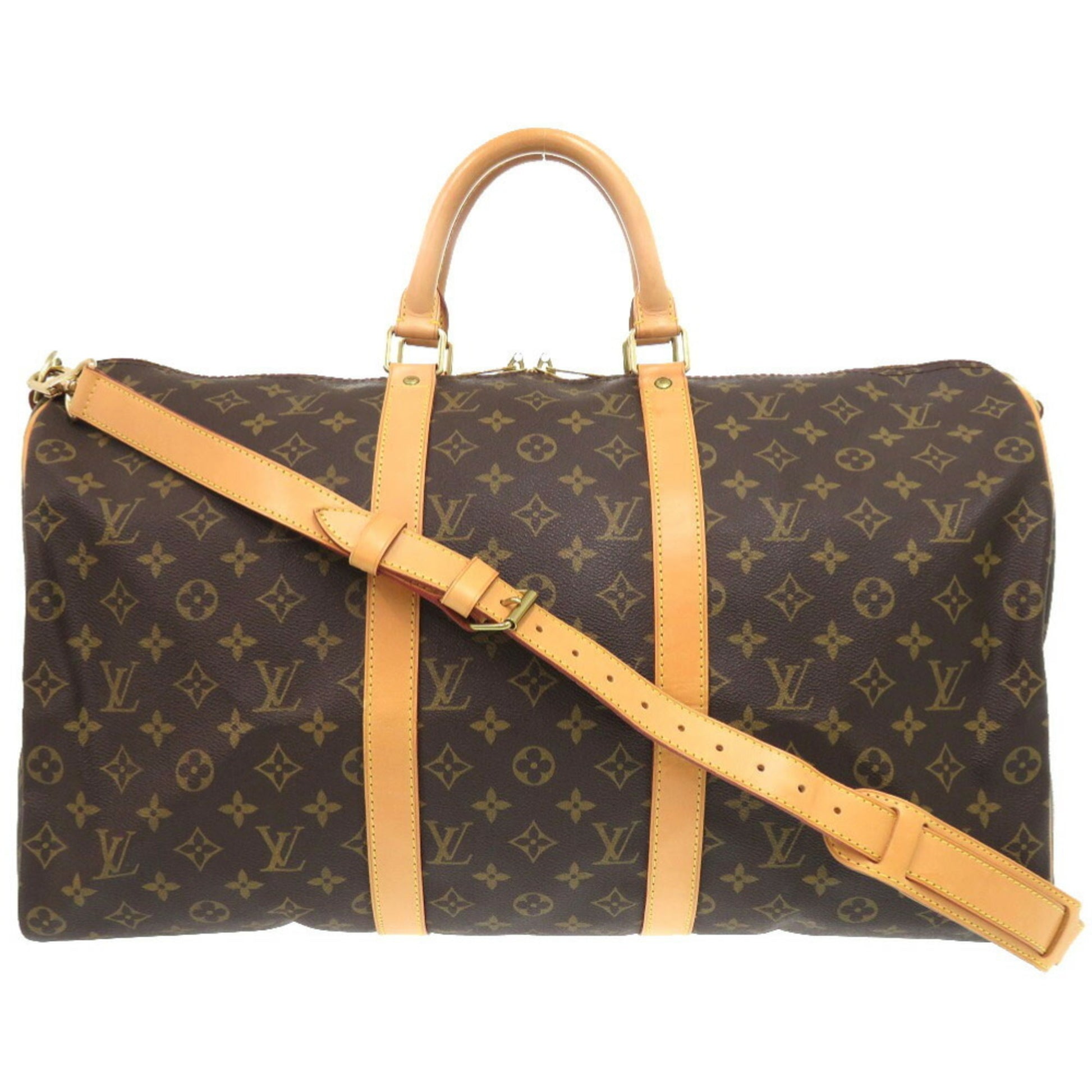 Louis Vuitton Keepall Bandouliere 50, Brown, Canvas, travel