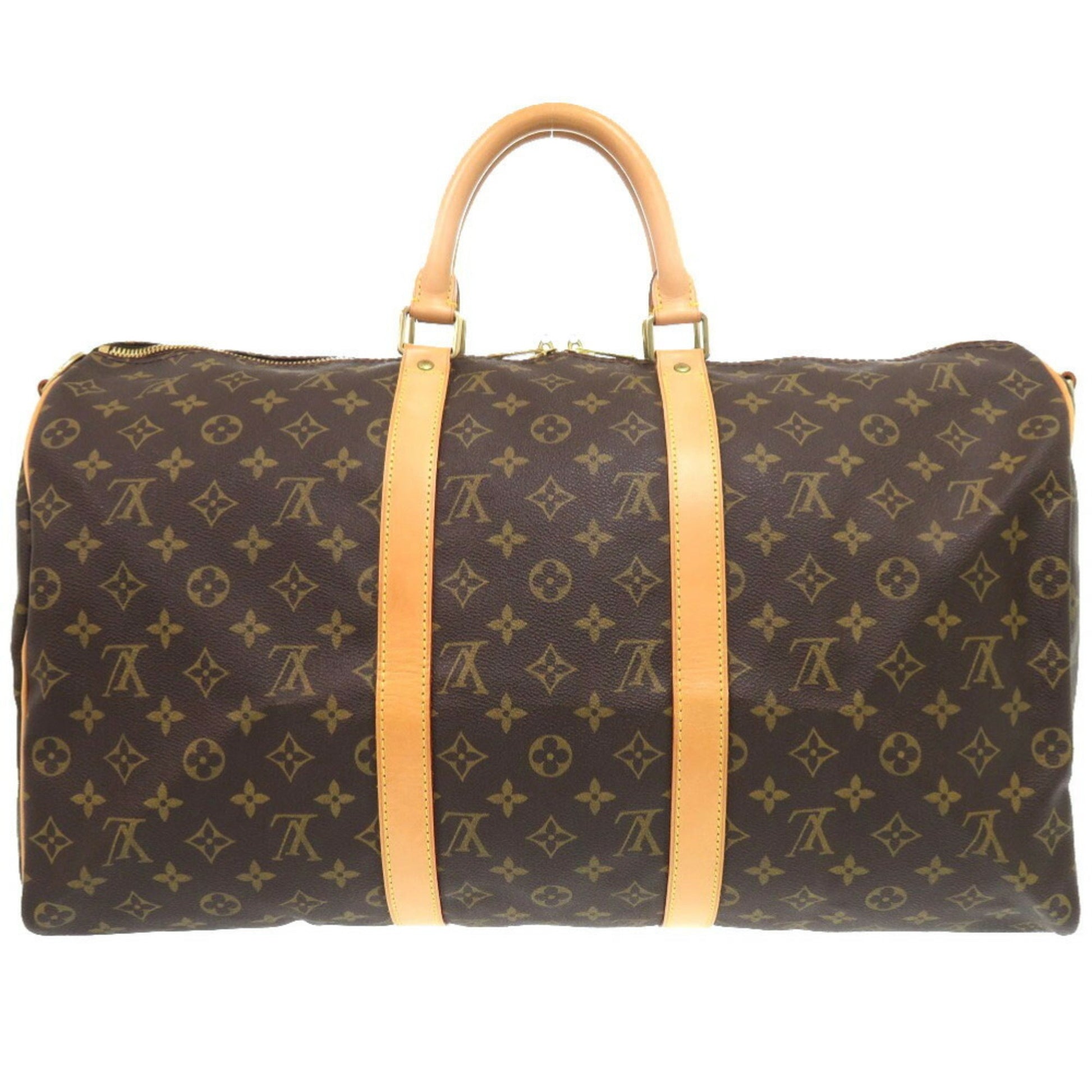 Louis Vuitton Keepall Bandouliere 50, Brown, Canvas, travel