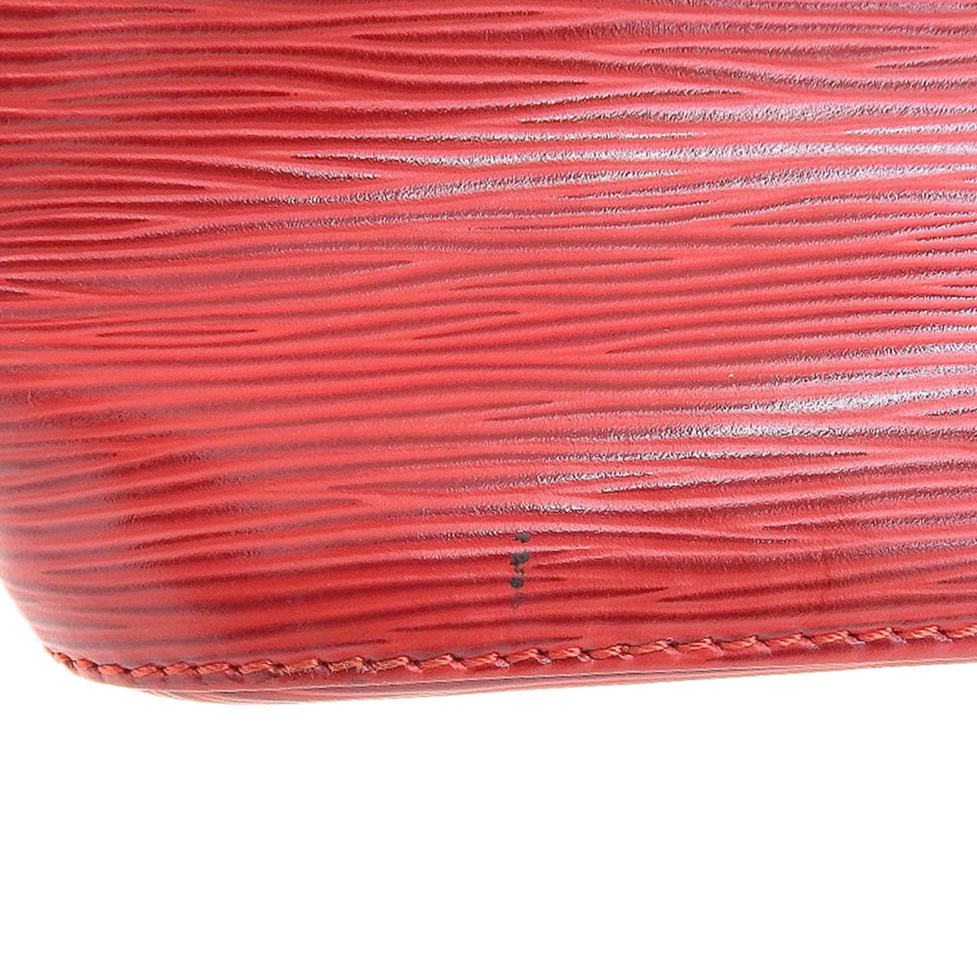 Louis Vuitton Petit Noé, Red, Leather, shoulder