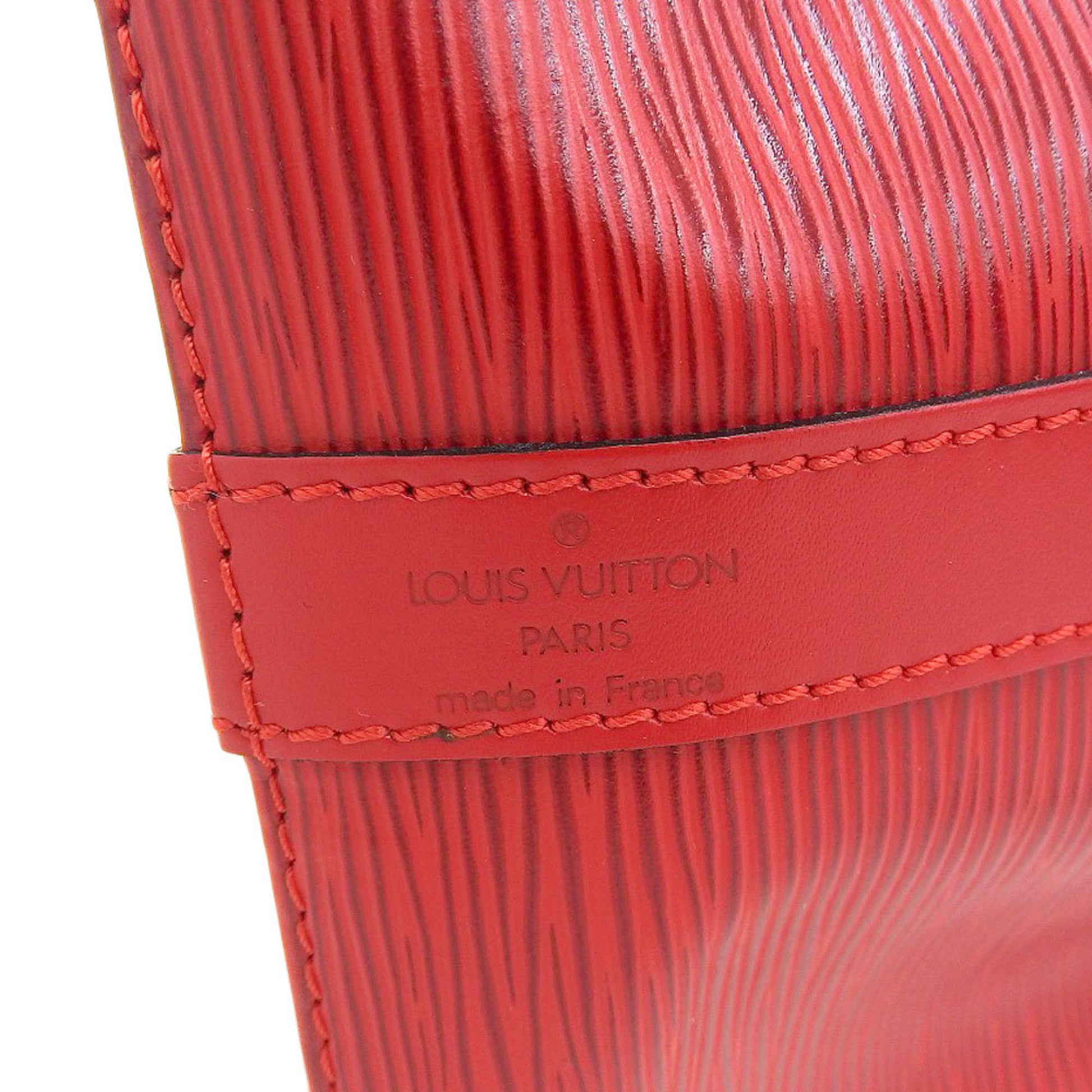 Louis Vuitton Petit Noé, Red, Leather, shoulder