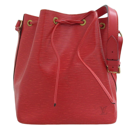 Louis Vuitton Petit Noé, Red, Leather, shoulder
