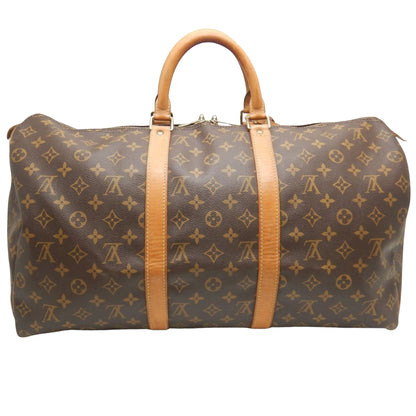 Louis Vuitton Keepall 50, Brown, Canvas, travel