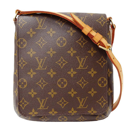 Louis Vuitton Musette Salsa, Brown, Canvas, shoulder