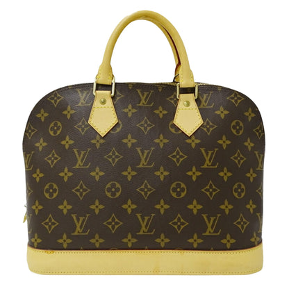 Louis Vuitton Alma, Brown, Canvas, handbag