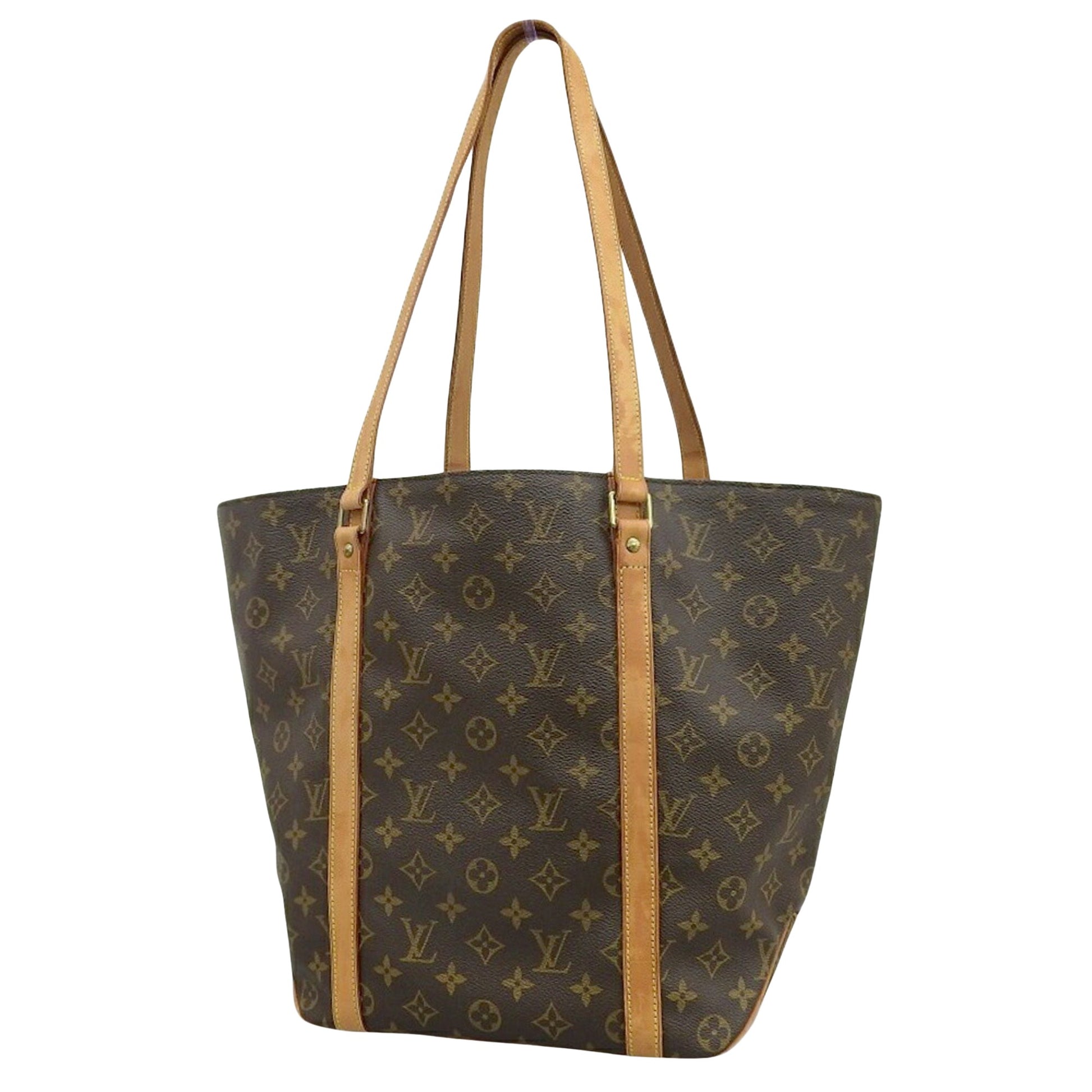 Louis Vuitton Shopping, Brown, Canvas, tote