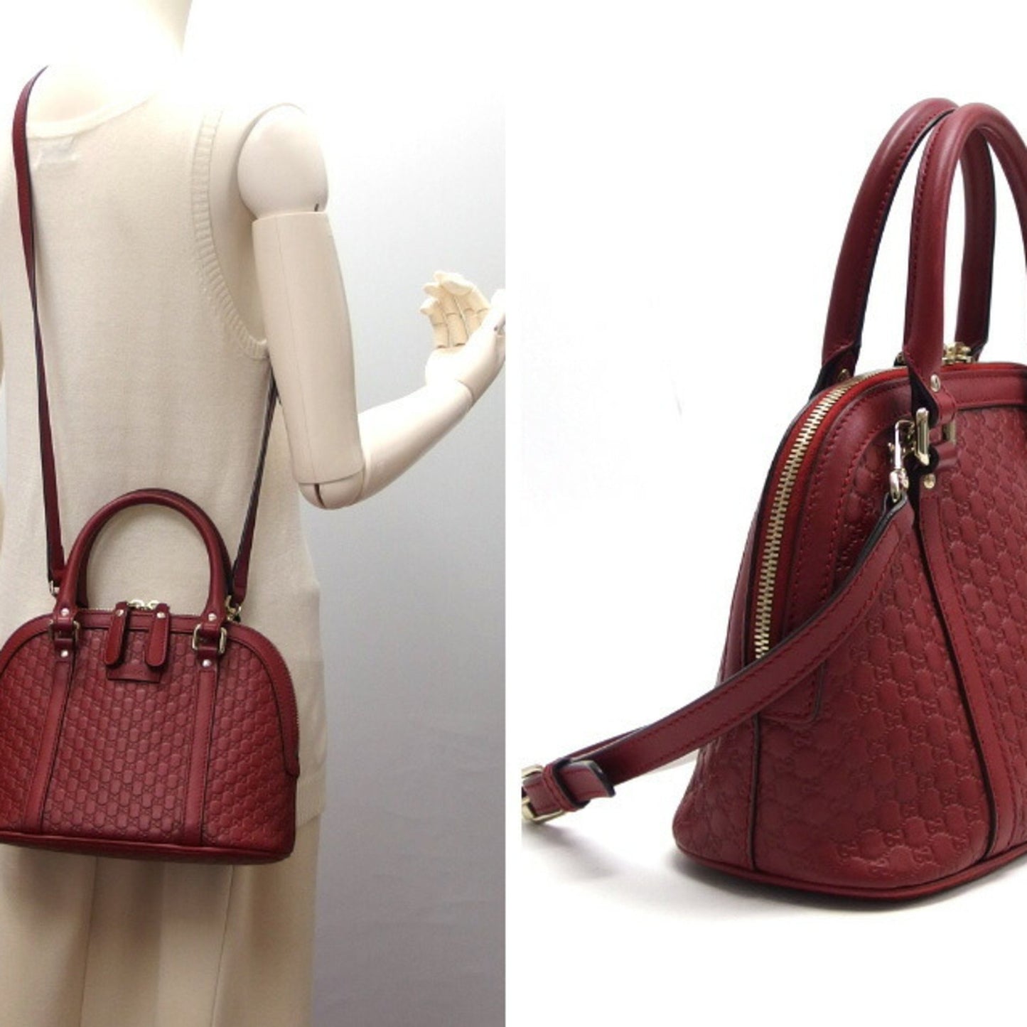 Gucci Dome, Red, Leather, shoulder