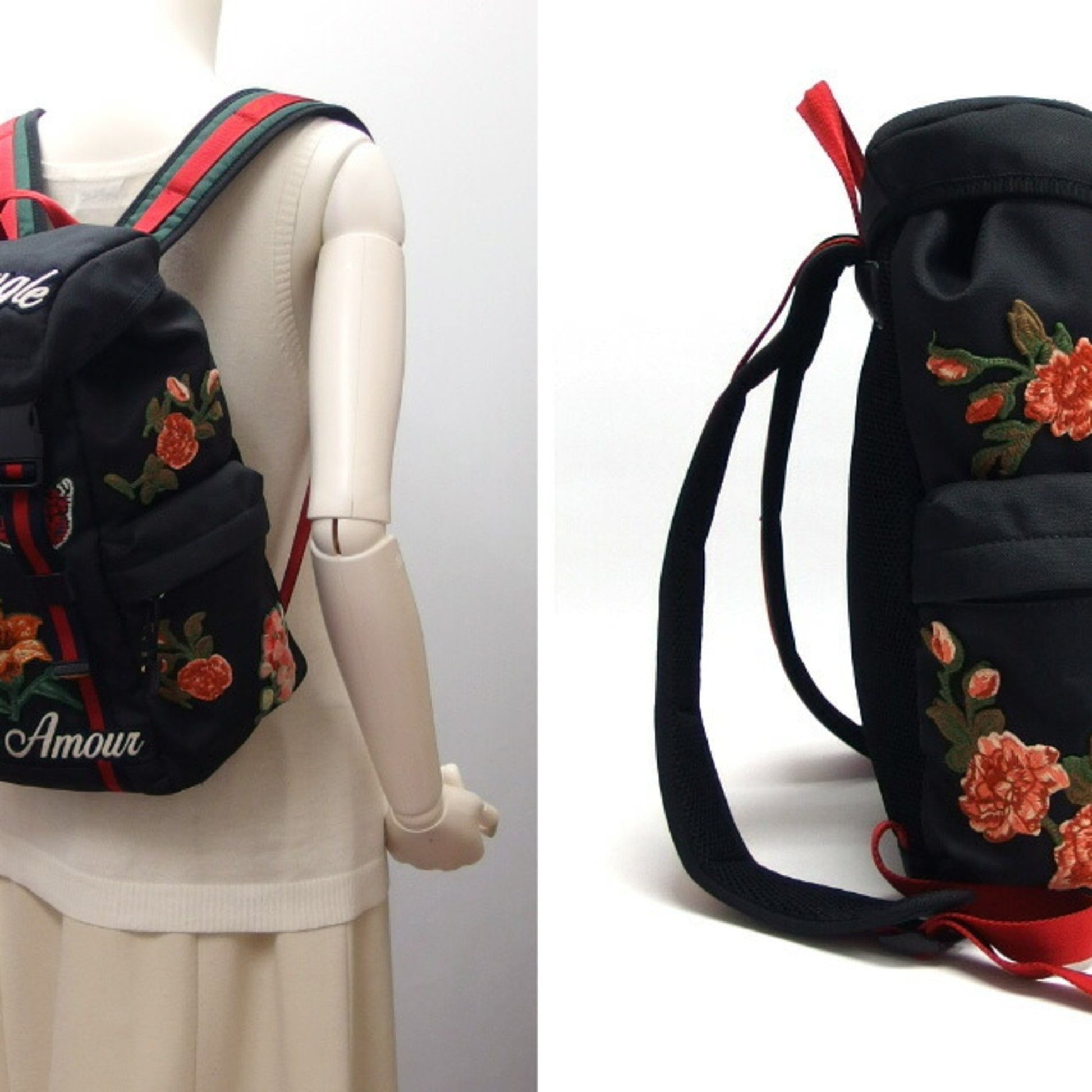 Gucci, Black, Canvas, backpack