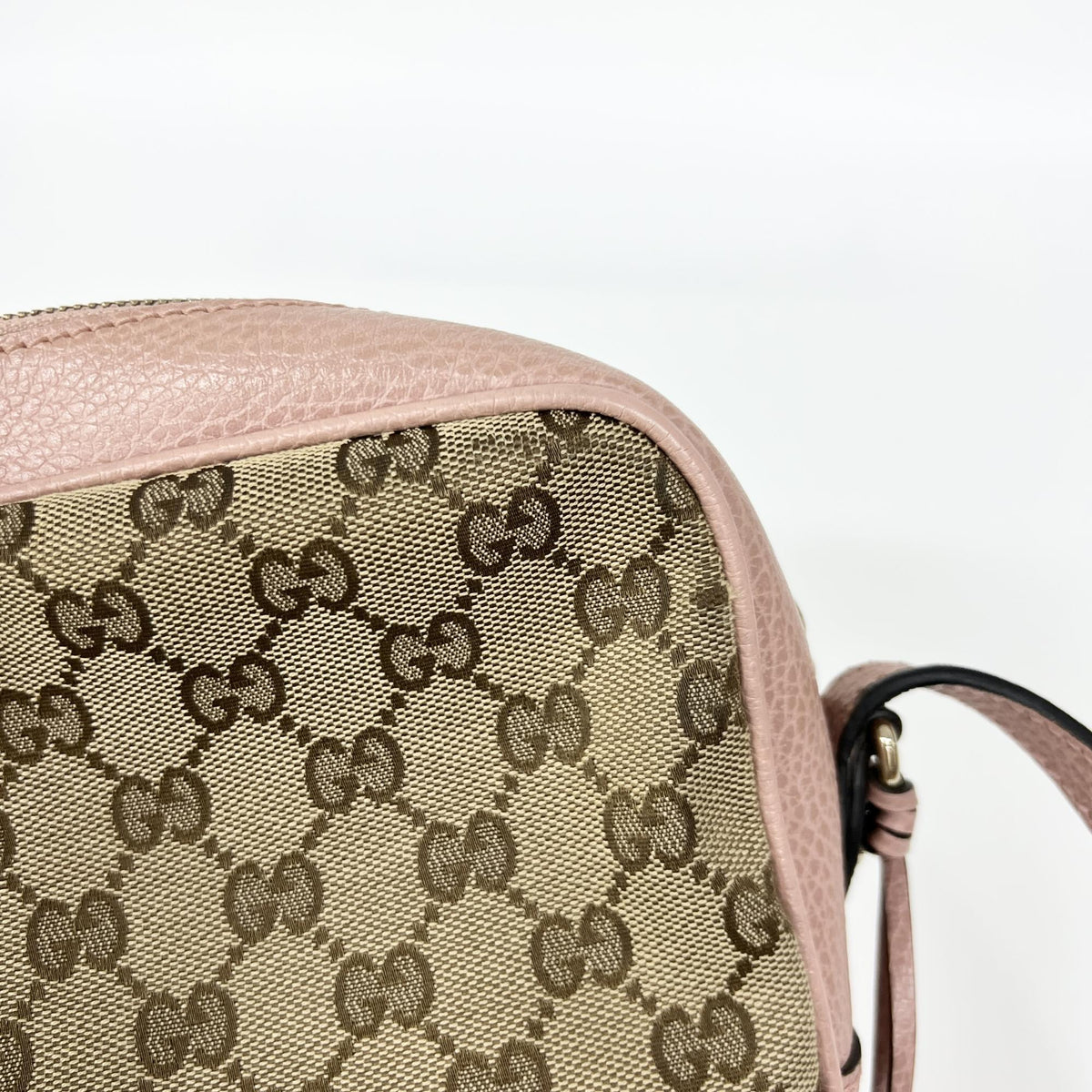 Gucci Bree Disco GG Canvas with Leather, Brown, Canvas, Crossbody Bag