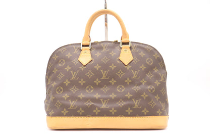 Louis Vuitton Alma, Brown, Canvas, handbag