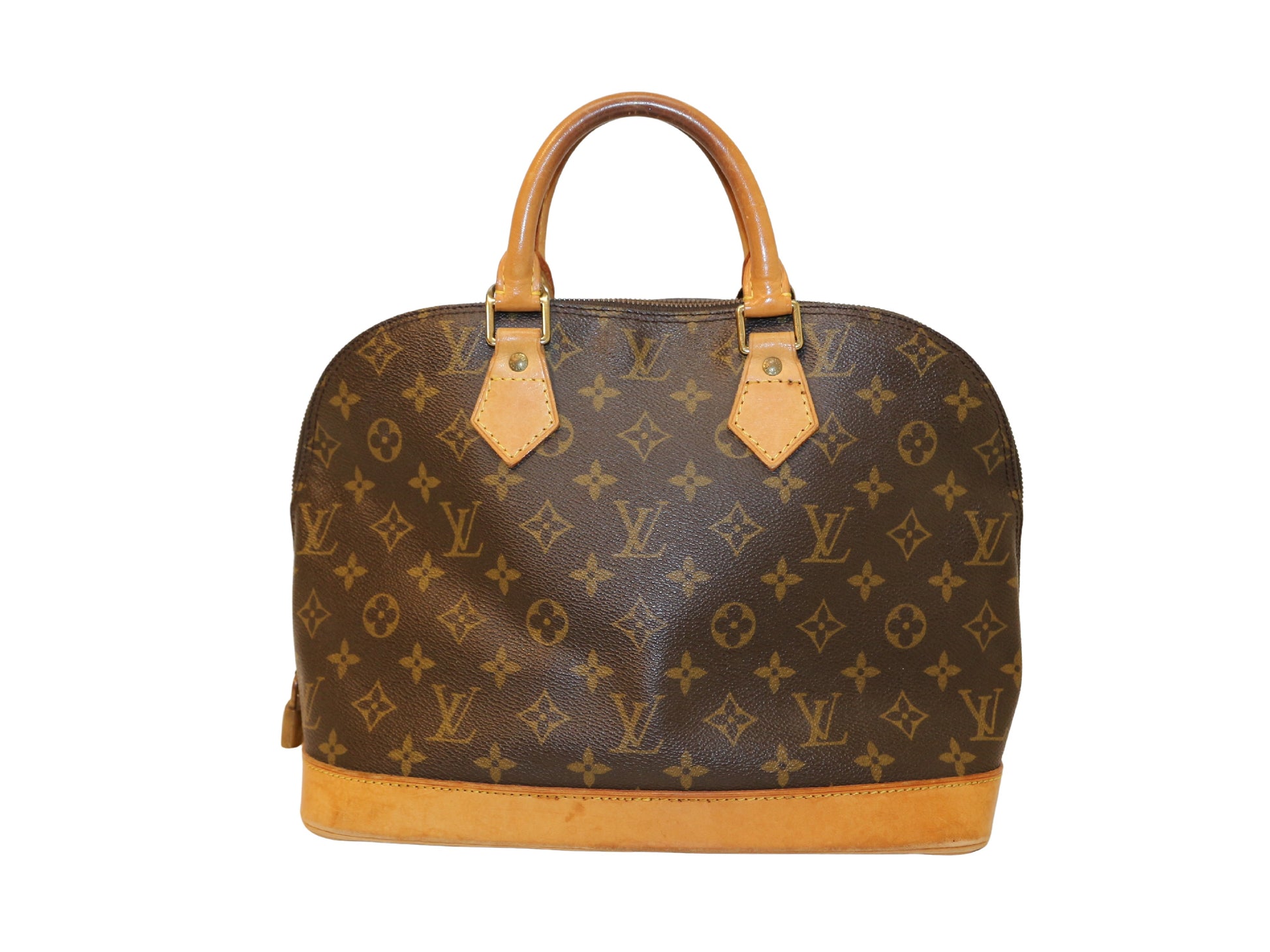 Louis Vuitton Alma, Brown, Canvas, handbag