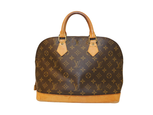 Louis Vuitton Alma, Brown, Canvas, handbag