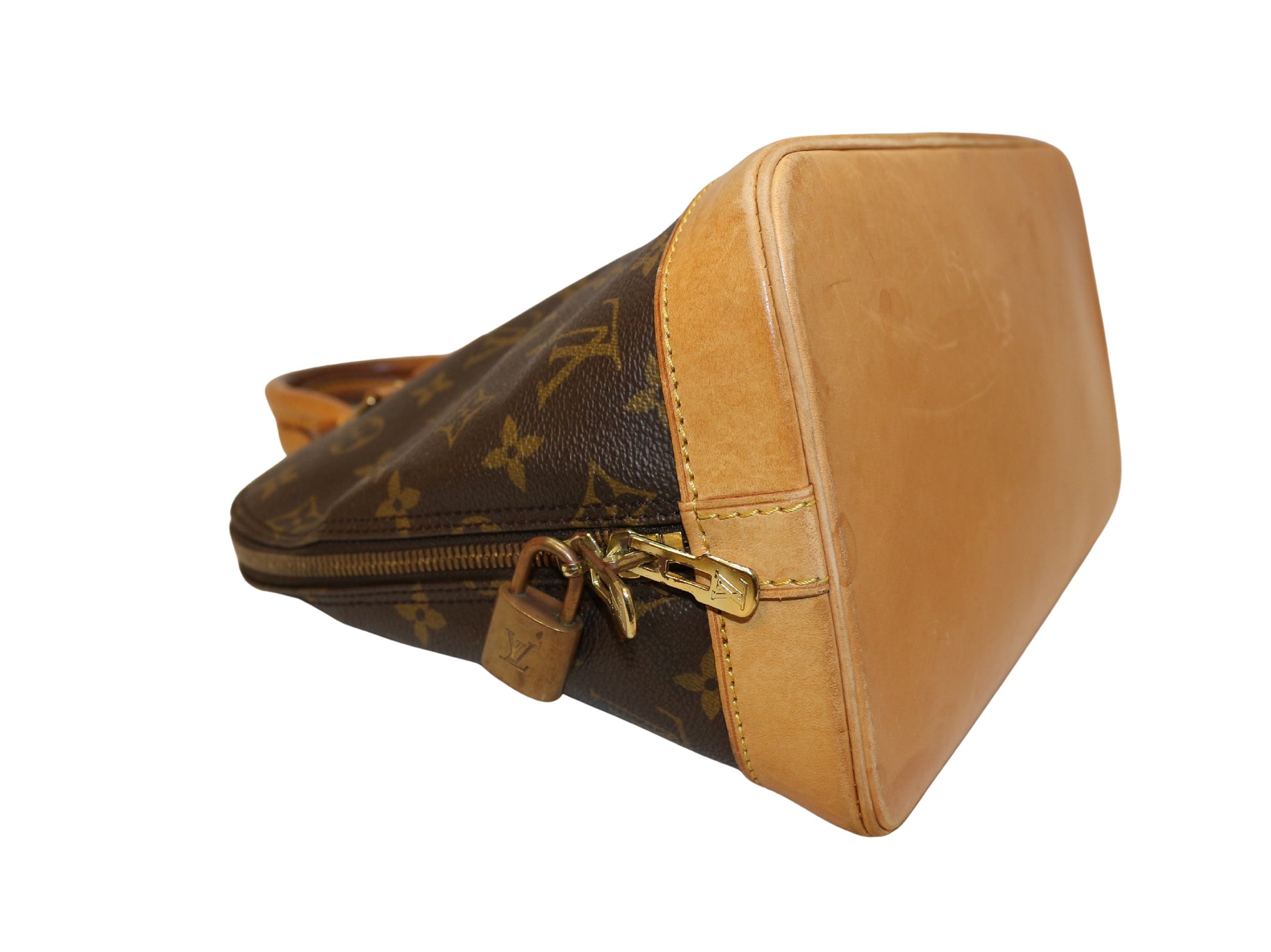 Louis Vuitton Alma, Brown, Canvas, handbag