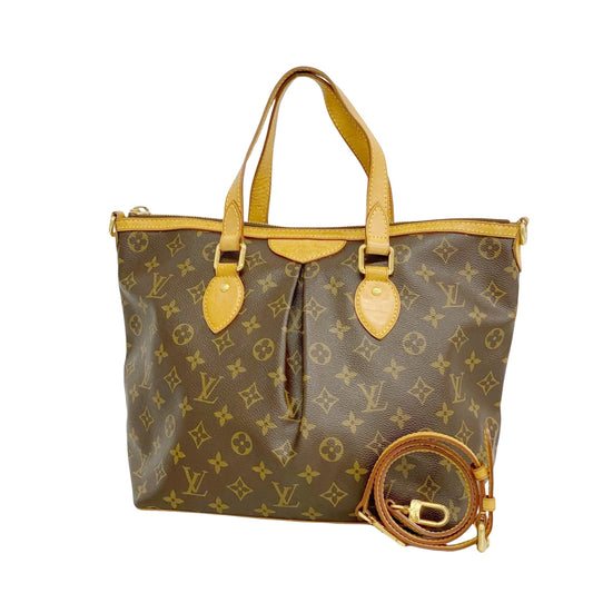 Louis Vuitton Palermo PM, Brown, Canvas, tote