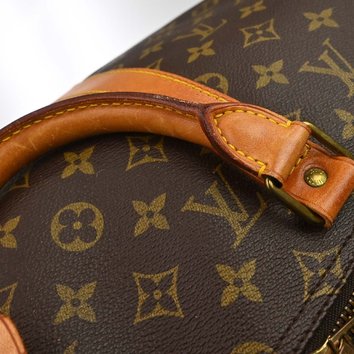 Louis Vuitton Keepall Canvas, Brown, Canvas, Travel Bag